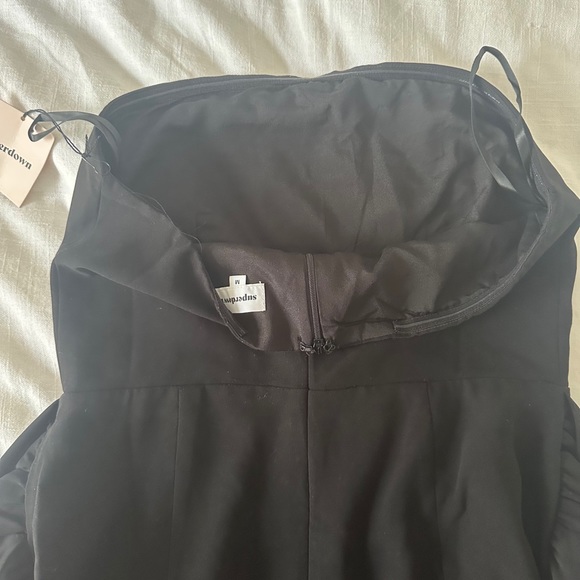 Superdown Jordan Tie Waist Jumpsuit in Black - Picture 6 of 7